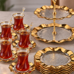 25 PARÇA GOLDEN ÇAY PASTA SETİ 2101